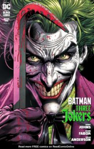 کاور شماره ۱ کمیک Batman: Three Jokers (برای دیدن سایز کامل روی تصویر کلیک کنید)