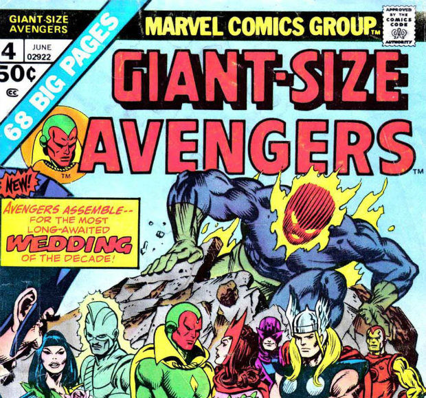 کاور شماره ۴ کمیک Giant Size Avengers (برای دیدن سایز کامل روی تصویر کلیک کنید)