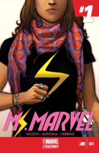 کاور شماره ۱ کمیک Ms. Marvel (برای دیدن سایز کامل روی تصویر کلیک کنید)