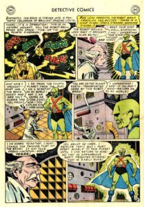 اولین حضور مارشن منهانتر در شماره ۲۲۵ کمیک Detective Comics (برای دیدن سایز کامل روی تصویر کلیک کنید)