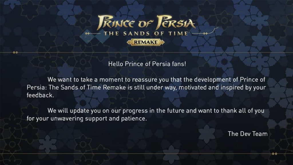 ریمیک بازی Prince of Persia: The Sands of Time هنوز در دست توسعه است - ویجیاتو