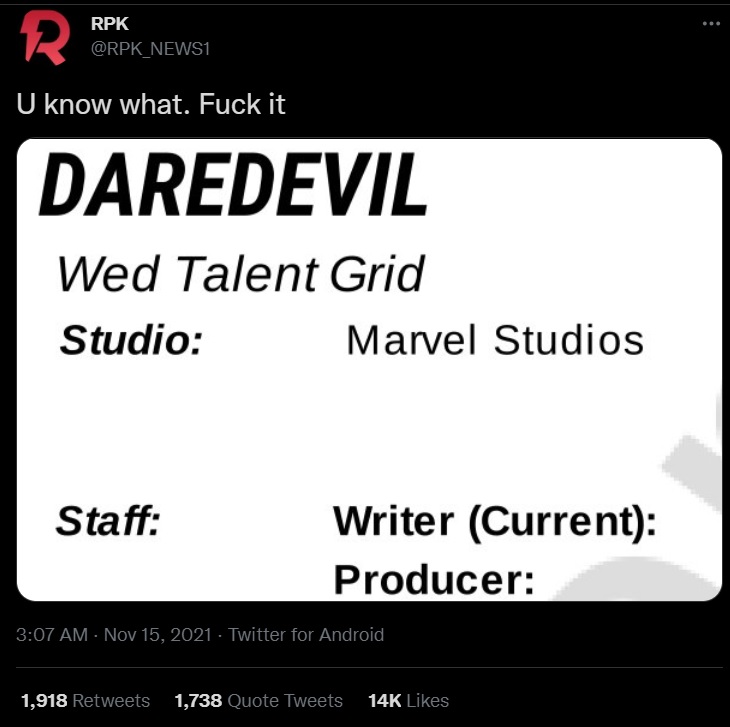 شایعه: ریبوت سریال Daredevil در دست ساخت است - ویجیاتو
