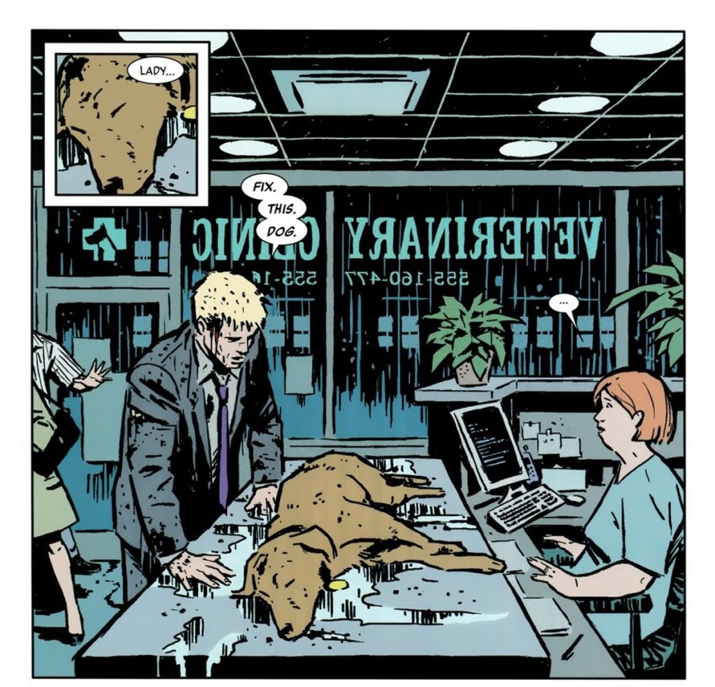 لحظه «این سگ رو درست کن» از کمیک Hawkeye