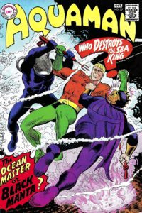 اوژن مستر و بلک مانتا روی کاور شماره ۳۵ کمیک Aquaman (برای دیدن سایز کامل روی تصویر کلیک کنید)
