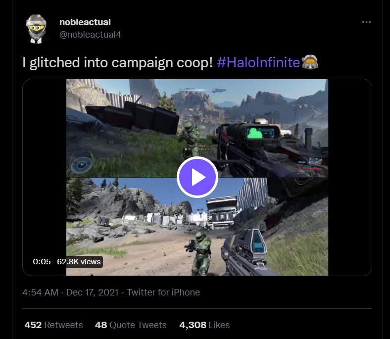 یک باگ جدید اجازه بازی دو نفره در بخش داستانی Halo Infinite را می‌دهد - ویجیاتو