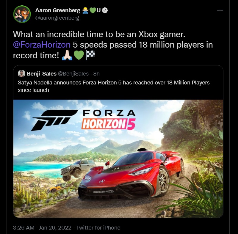 تعداد بازیکنان Forza Horizon 5 از مرز ۱۸ میلیون عبور کرد - ویجیاتو