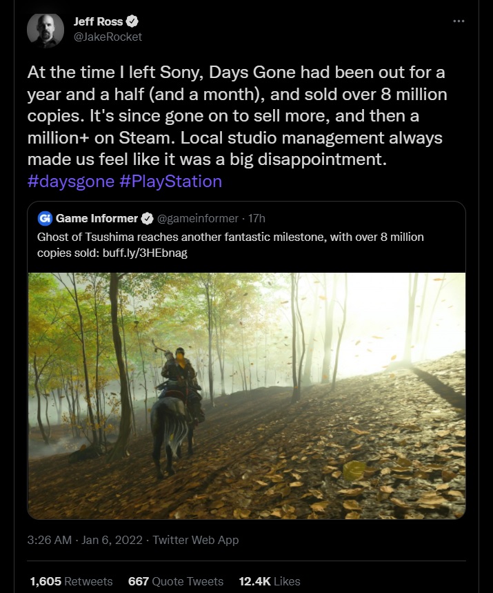 بازی Days Gone تاکنون حداقل ۹ میلیون نسخه فروخته است - ویجیاتو