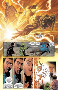 کشته شدن دکتر فیت خالد نسور توسط دکتر فیت جدید در شماره ۲ کمیک Justice League Dark (برای دیدن سایز کامل روی تصویر کلیک کنید)