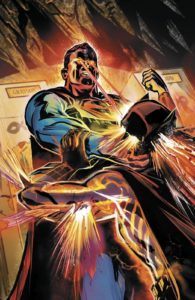 کشته شدن بتمن توسط سوپرمن در شماره ۵ کمیک Nightwing: The New Order (برای دیدن سایز کامل روی تصویر کلیک کنید)