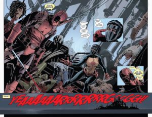 کشته شدن قهرمانان در شماره ۱ کمیک Deadpool Kills the Marvel Universe Again (برای دیدن سایز کامل روی تصویر کلیک کنید)