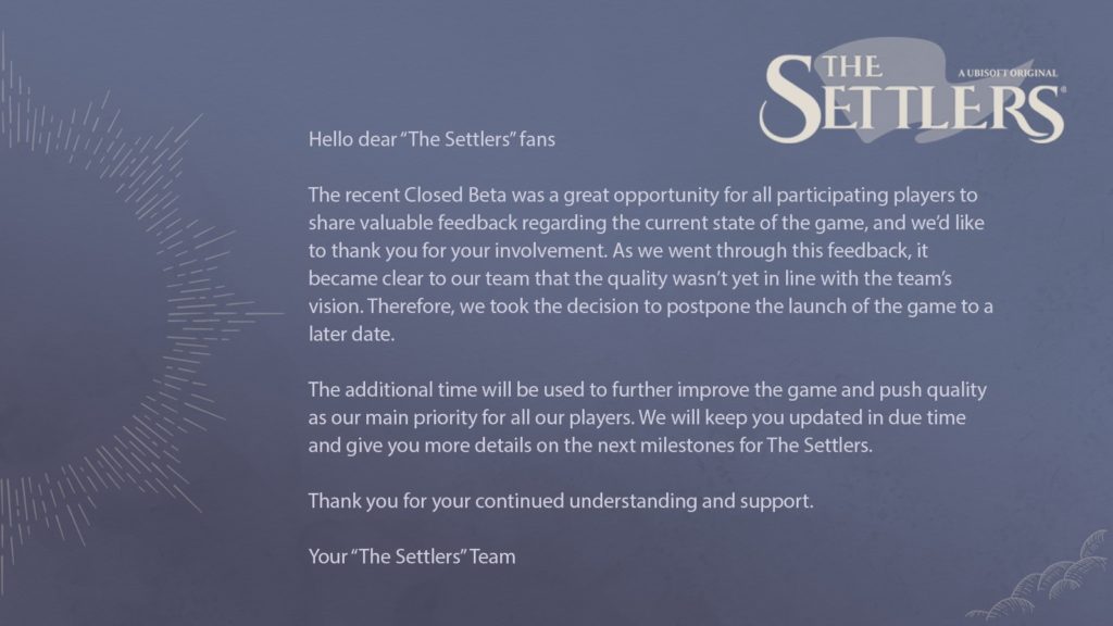 انتشار ریبوت بازی Settlers تا مدت نامعلومی تاخیر خورد - ویجیاتو