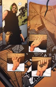 مرگ چاینا وایت در شماره ۶ کمیک Green Arrow: Year One (برای دیدن سایز کامل روی تصویر کلیک کنید)