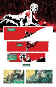 به قتل رسیدن شکنجه‌گر توسط الیور کوئین در شماره ۲۷ کمیک Green Arrow (برای دیدن سایز کامل روی تصویر کلیک کنید)