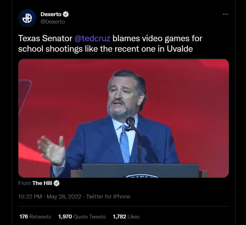 سناتور آمریکایی بازی‌های ویدیویی را عامل اصلی کشتارهای جمعی می‌داند - ویجیاتو