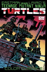 کاور شماره ۱ کمیک Teenage Mutant Ninja Turtles نسخه Color Classics (برای دیدن سایز کامل روی تصویر کلیک کنید)