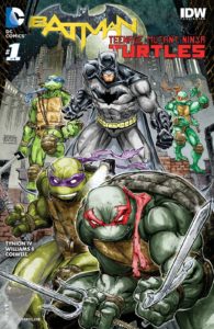 کاور شماره ۱ کمیک Batman/Teenage Mutant Ninja Turtles (برای دیدن سایز کامل روی تصویر کلیک کنید)