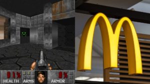 فردی بازی Doom را روی اسکرین ثبت سفارش مک دونالد اجرا کرده است