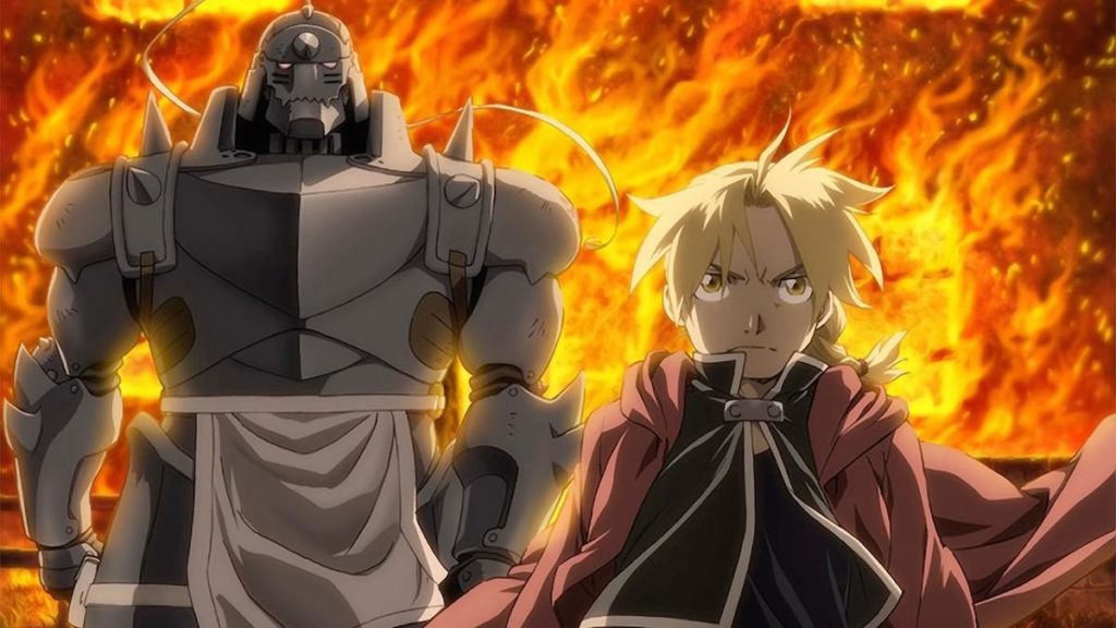  انیمه Fullmetal Alchemist: Brotherhood داستان دو برادر به نام‌های ادوارد و آلفونسو الریک را به تصویر می‌کشد.