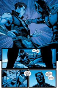 آسیب دیدن نیمور توسط بلک پنتر در شماره ۴۰ کمیک Avengers (برای دیدن سایز کامل روی تصویر کلیک/تپ کنید)