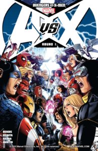 کاور شماره ۱ کمیک Avengers Vs. X-Men (برای دیدن سایز کامل روی تصویر کلیک/تپ کنید)