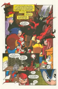 اسپاون در شماره ۷ کمیک Sonic Super Special (برای دیدن سایز کامل روی تصویر تپ/کلیک کنید)