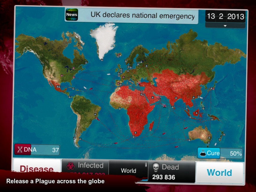 در بازی شبیه ساز Plague Inc. به عنوان یک ویروس بشریت را نابود کنید!