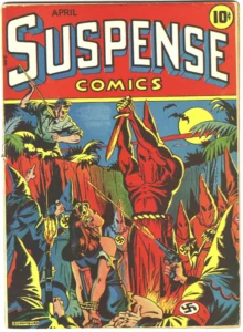 کاور شماره‌ی ۳ کمیک Suspense Comics (یرای دیدن سایز کامل روی تصویر تپ/کلیک کنید)