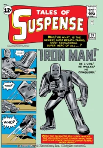 کاور شماره‌ی ۳۹ کمیک Tales of Suspense (یرای دیدن سایز کامل روی تصویر تپ/کلیک کنید)