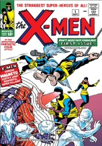 کاور شماره‌ی ۱ کمیک The X-Men (یرای دیدن سایز کامل روی تصویر تپ/کلیک کنید)