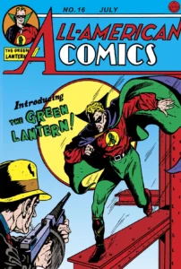کاور شماره‌ی ۱۶ کمیک All-American Comics (یرای دیدن سایز کامل روی تصویر تپ/کلیک کنید)