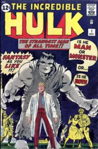 کاور شماره‌ی ۱ کمیک The Incredible Hulk (یرای دیدن سایز کامل روی تصویر تپ/کلیک کنید)