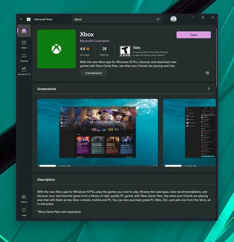 Xbox app - سرویس اشتراک گیم پس Game Pass