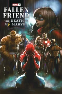 کاور کمیک Fallen Friend: The Death of Ms. Marvel (برای دیدن سایز کامل روی تصویر تپ/کلیک کنید)