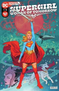 کاور شماره‌ی ۱ کمیک Supergirl: Woman of Tomorrow (برای دیدن سایز کامل روی تصویر تپ/کلیک کنید)