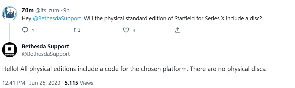 بتسدا: بازی Starfield فاقد دیسک فیزیکی خواهد بود - ویجیاتو