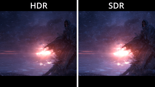 تصوسر مقایسه HDR روشن و خاموش در فیلم