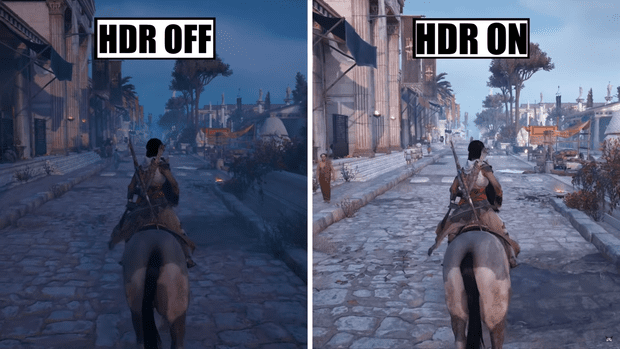 تصیر مقایسه HDR روشن و خاموش