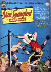 کاور شماره‌ی ۸۲ کمیک Star Spangled Comics (برای دیدن سایز کامل روی تصویر تپ/کلیک کنید)