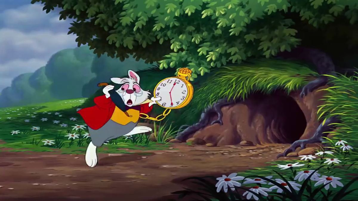 تصویری از White Rabbit از انیمیشن Alice in Wonderland