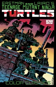 کاور شماره‌ی ۱ کمیک Teenage Mutant Ninja Turtles نگارش Color Classics (برای دیدن سایز کامل روی تصویر تپ/کلیک کنید)