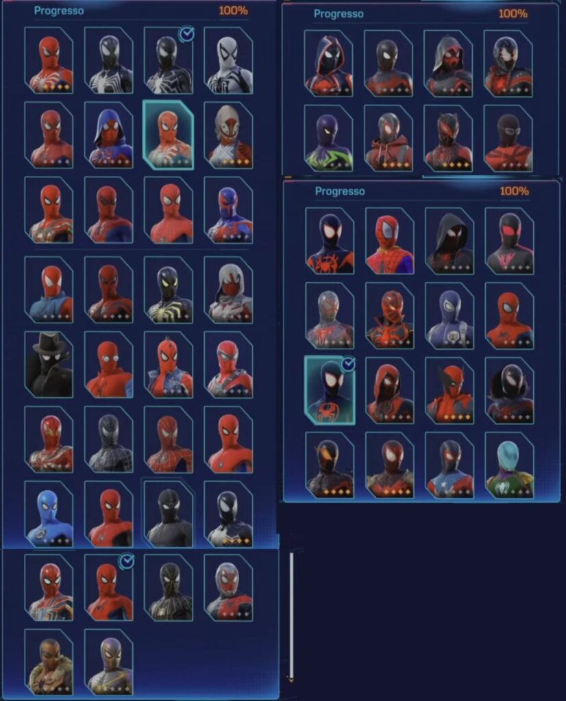 تمامی لباس‌های بازی Spider-Man 2