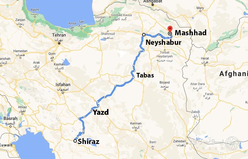 چگونه از شیراز به مشهد سفر کنیم؟ - ویجیاتو