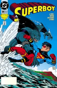 کینگ شارک روی کاور شماره‌ی ۹ کمیک Superboy (برای دیدن سایز کامل روی تصویر تپ/کلیک کنید)