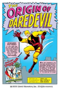 رونمایی از دردویل در شماره‌ی ۱ کمیک Daredevil (برای دیدن سایز کامل روی تصویر تپ/کلیک کنید)