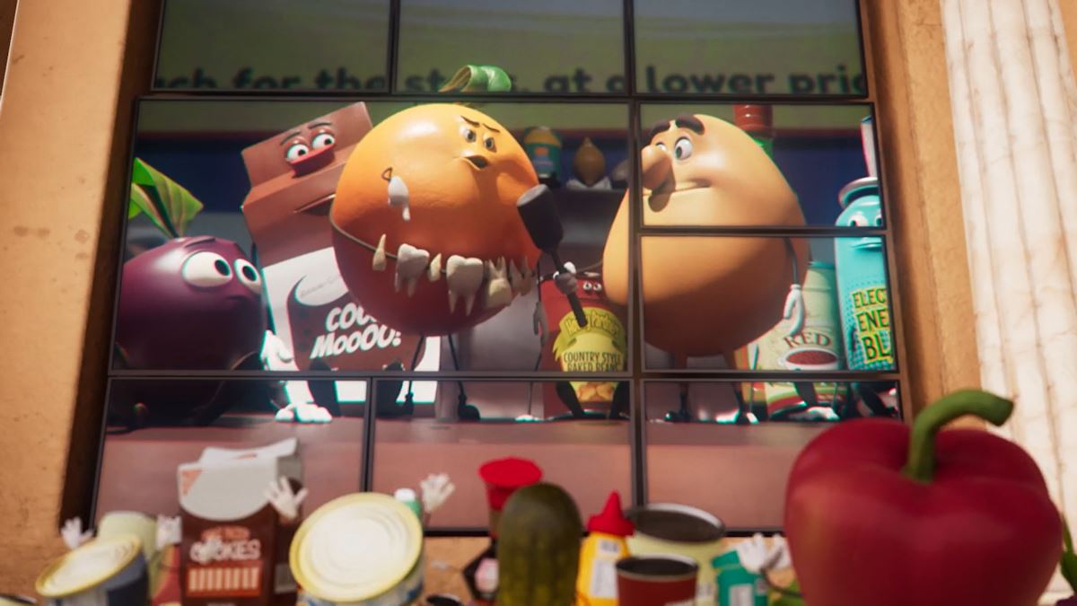تصویری از شخصیت‌های سمی و ژولیوس در انیمیشن سریالی Sausage Party: Foodtopia