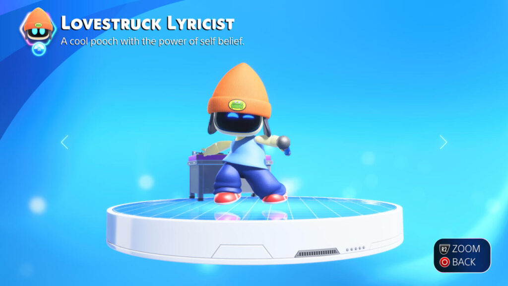 PaRappa از بازی PaRappa The Rapper در بازی Astro Bot