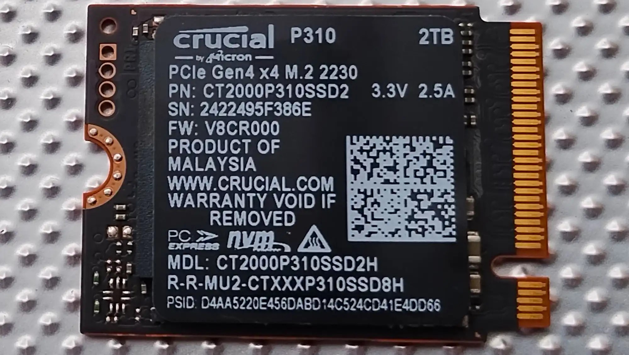 حافظه Crucia P310 2TB SSD بهترین حافظه SSD برای ارتقای ظرفیت استیم دک.