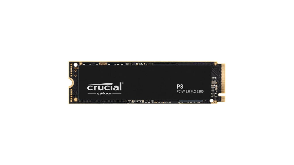 حافظه Crucial P3 M.2 NVMe SSD، یکی از بهترین حافظه‌های SSD M.2 در سال ۲۰۲۴ میلادی.