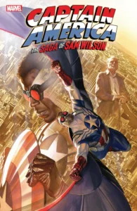 کاور کمیک Captain America: The Saga of Sam Wilson (برای دیدن اندازه‌ی کامل روی تصویر تپ/کلیک کنید)