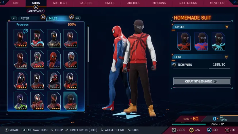 بهترین اسکین در بازی Marvel's Spider-Man 2